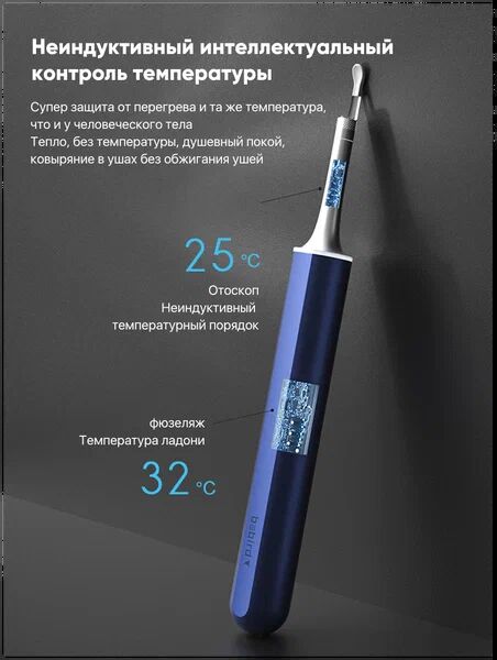 Умная ушная палочка Bebird Smart Visual Ear Pick X7 Pro Youth Edition (без подставки) Blue 