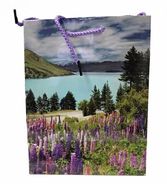 Пакет подарочный ламинированный(180x230x100мм) (Purple/Фиолетовый) - 4