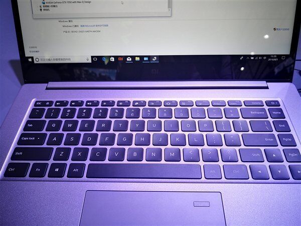 Клавиатура нового ноутбука Сяоми