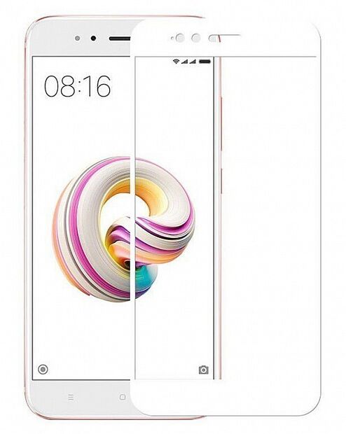 Защитное стекло с рамками для Xiaomi Mi A1/5X (White/Белый) 
