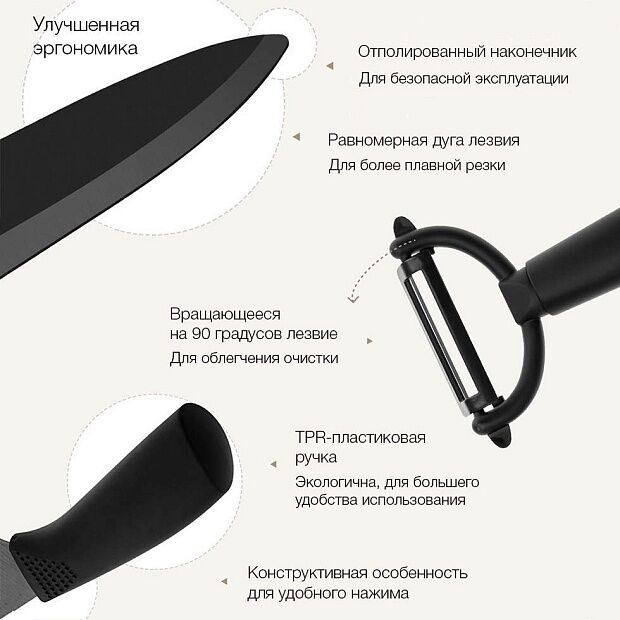 Xiaomi Huohou Nano Ceramic Knife (Black) - 6